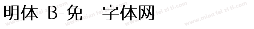 明体 B字体转换